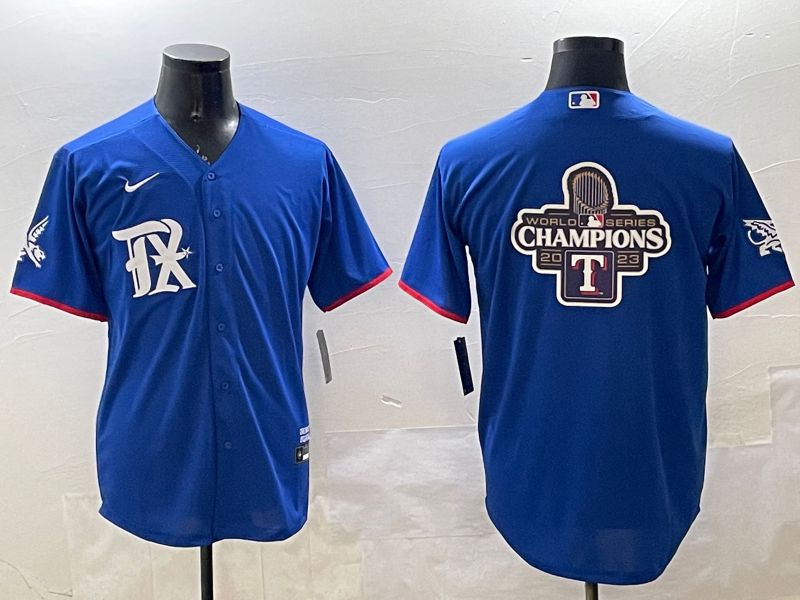 Men Texas Rangers Blank Blue City Edition 2025 Nike MLB Jersey style 6
